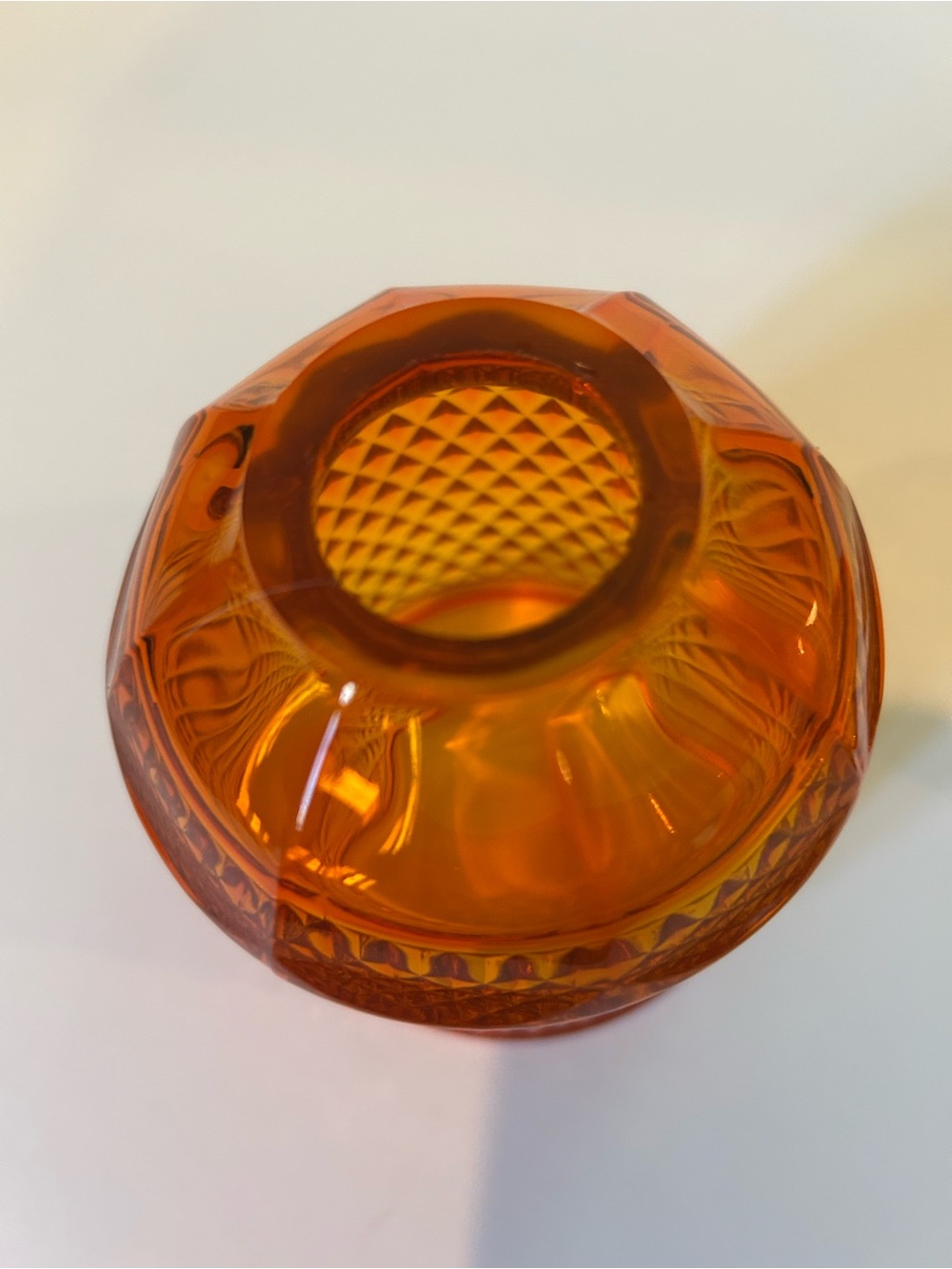 Viking Diamond Point “Glimmer” Orange/Persimmon Fairy Lamp - Picture 6 of 10
